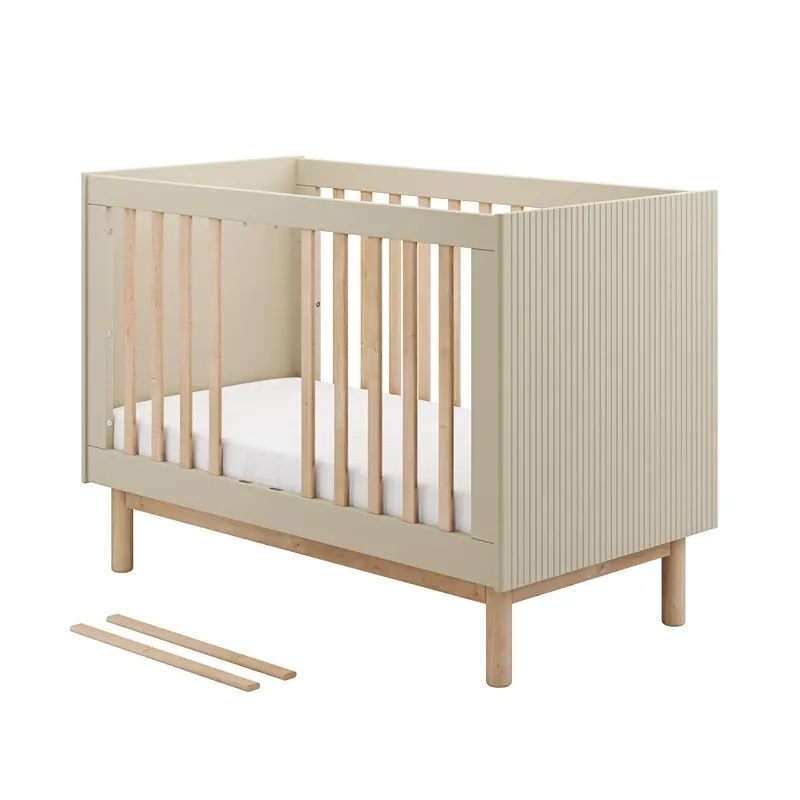 Pinio Miloo Baby's Bed - Growing Bed With Mattress - 60x120 - Champagne product thumbnail 2