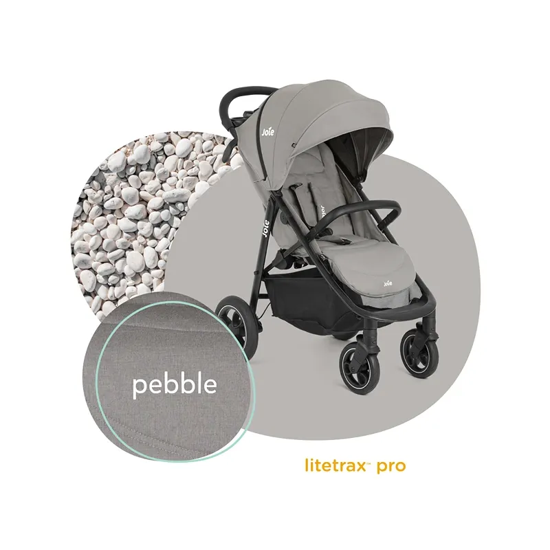 Joie Litetrax Pro 3in1 Easy Fold Stroller - Pebble product thumbnail 3