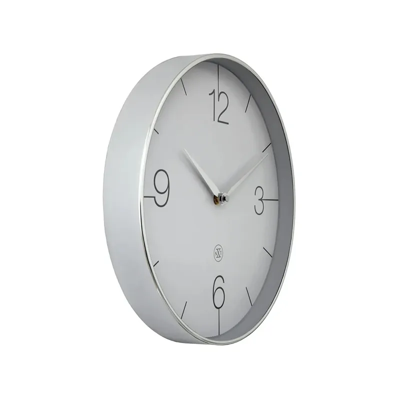 NeXtime Finesse Silent Wall Clock – Large, Chrome Frame product thumbnail 2