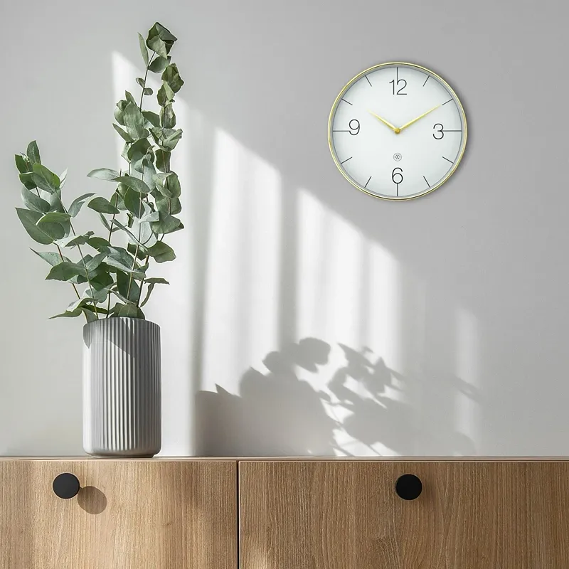 NeXtime Finesse Silent Wall Clock – Large, Gold Frame product thumbnail 3