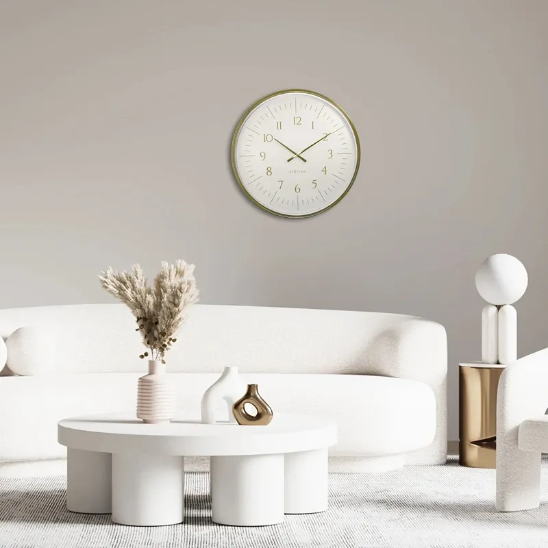 NeXtime Galaxy Large Wall Clock – 77 Cm, White & Gold product thumbnail 3