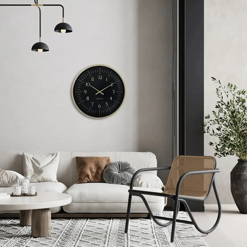 NeXtime Galaxy Large Wall Clock – 77 Cm, Black & Gold product thumbnail 3