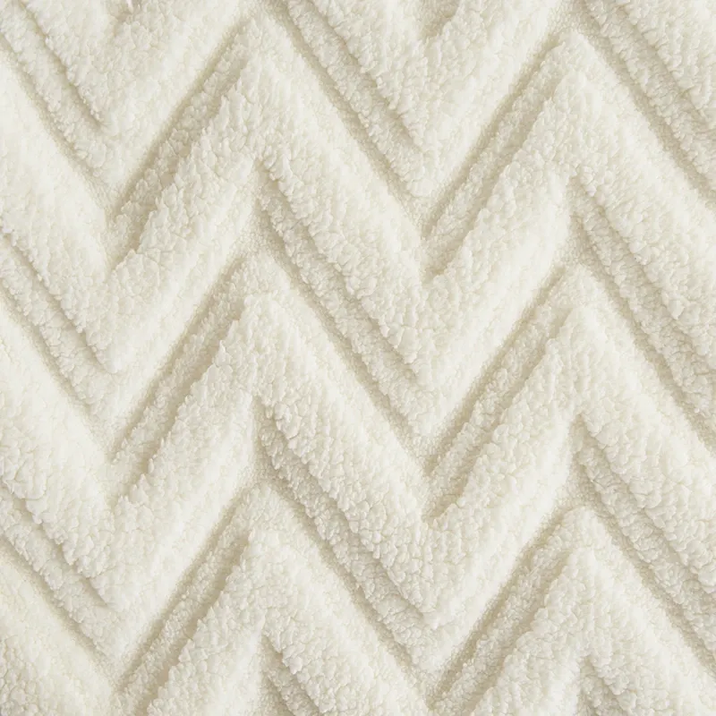 Nova Home Nita 3D Winter Jacquard Sherpa Comforter Set - Ivory (Available In Sizes) product thumbnail 3