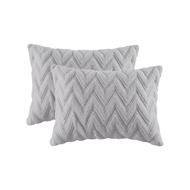 Nova Home Nita 3D Winter Jacquard Sherpa Comforter Set - Grey (Available In Sizes) product thumbnail 5