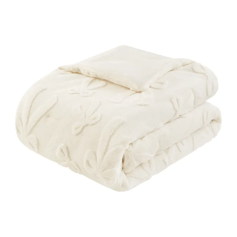 Nova Home Celeste Winter Jacquard Sherpa Comforter Set for Kids - Ivory (Available In Sizes) product thumbnail 4