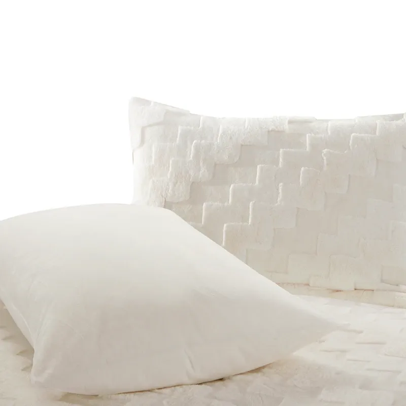 Nova Home Alibina Winter 3D Jacquard Rabbit Fur Comforter Set - White (Available In Sizes) product thumbnail 7