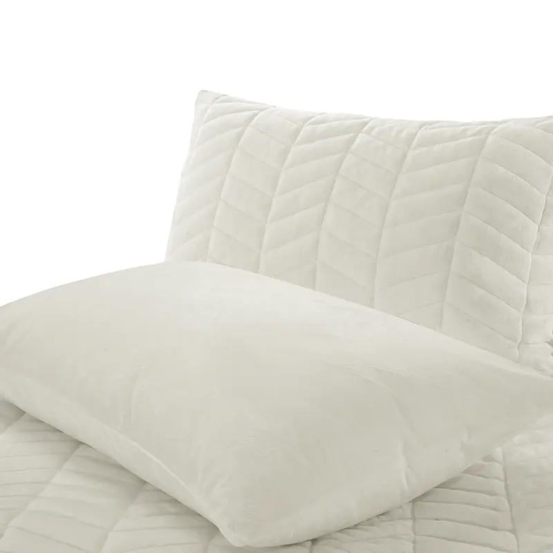 Nova Home Cocora Winter Embroidered UltraSoft CocoFlannel Comforter Set - King/Super King - Ivory product thumbnail 6