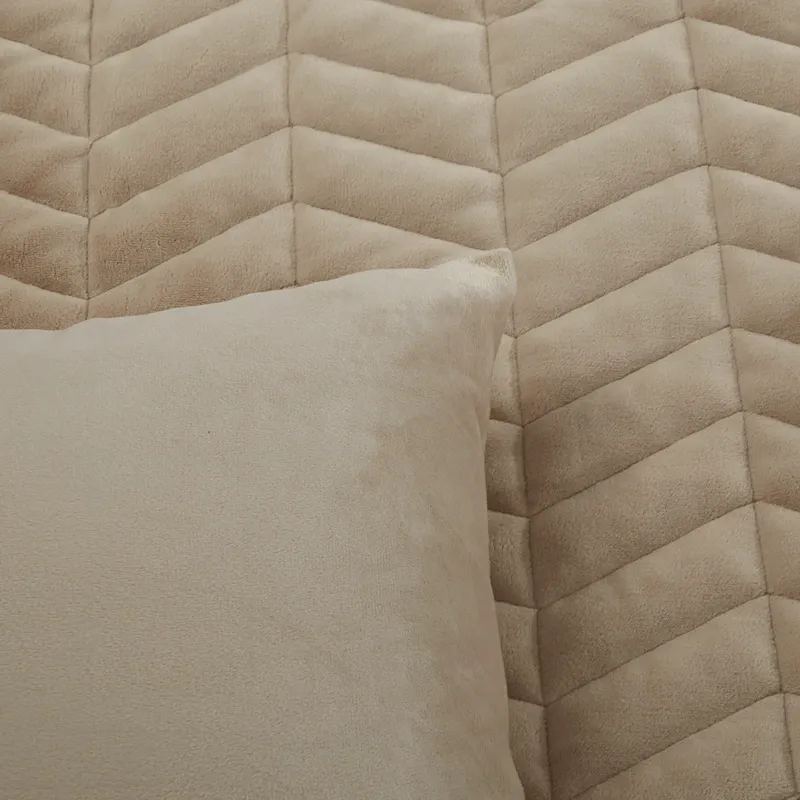 Nova Home Cocora Winter Embroidered UltraSoft CocoFlannel Comforter Set - King/Super King - Beige product thumbnail 4