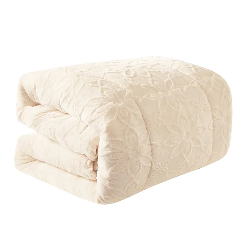 Nova Home Floriva Winter Jacquard Flannel Floral Comforter Set - Off White (Available In Sizes) product thumbnail 9