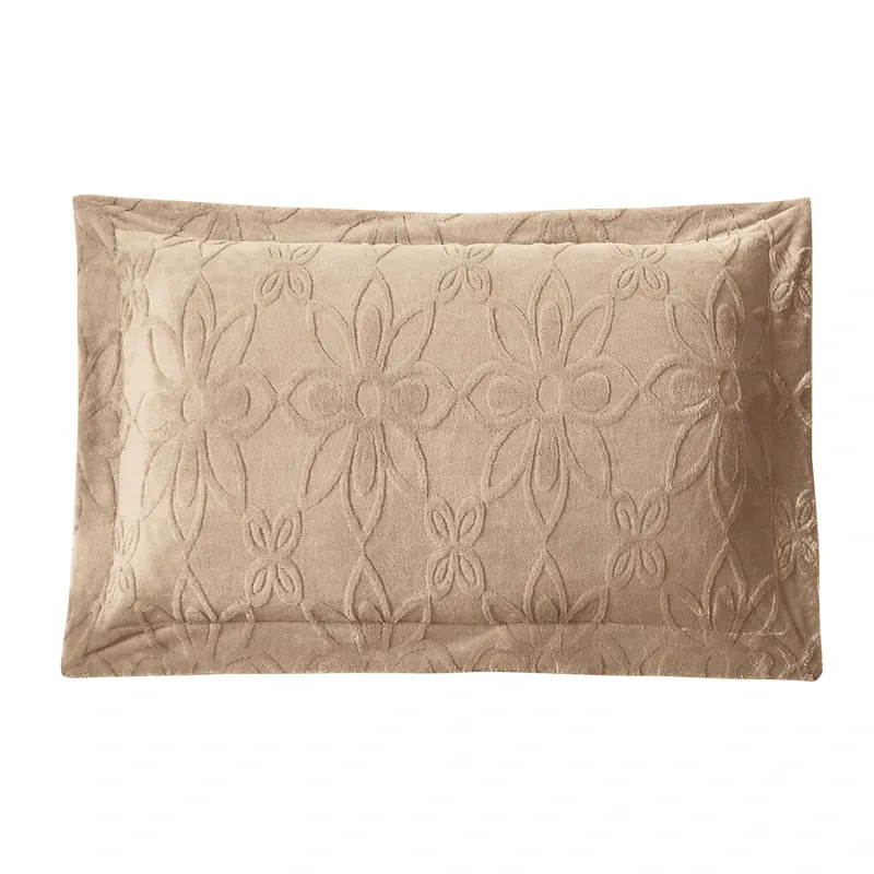 Nova Home Floriva Winter Jacquard Flannel Floral Comforter Set - Beige (Available In Sizes) product thumbnail 7