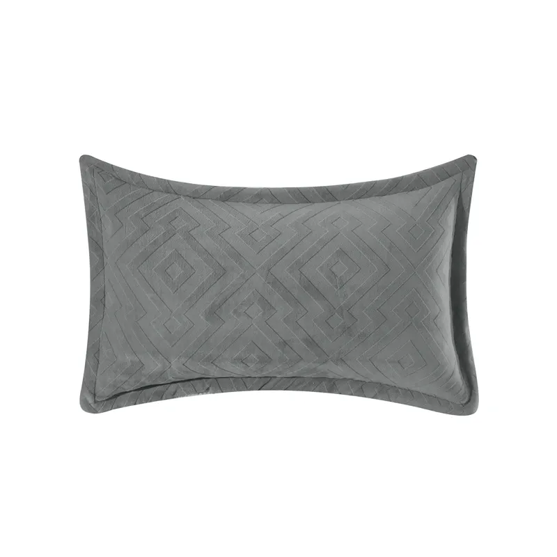 Nova Home Froska Winter Embossed Flannel Comforter Set with Soft Fur Backing - King/Super King - Grey product thumbnail 9