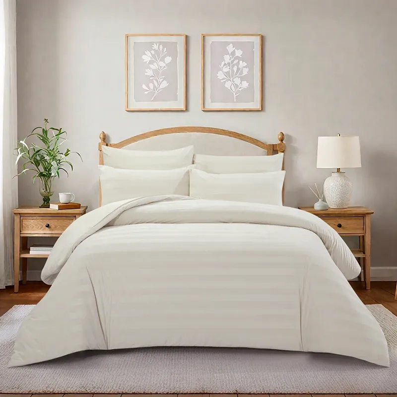 Nova Home Velvora Winter Velvet Duvet Cover Set - Ivory (Available In Sizes) product thumbnail 2