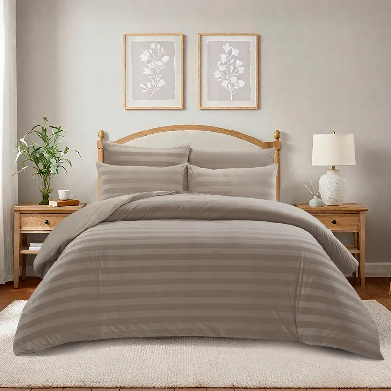 Nova Home Velvora Winter Velvet Duvet Cover Set - Taupe (Available In Sizes) product thumbnail 2