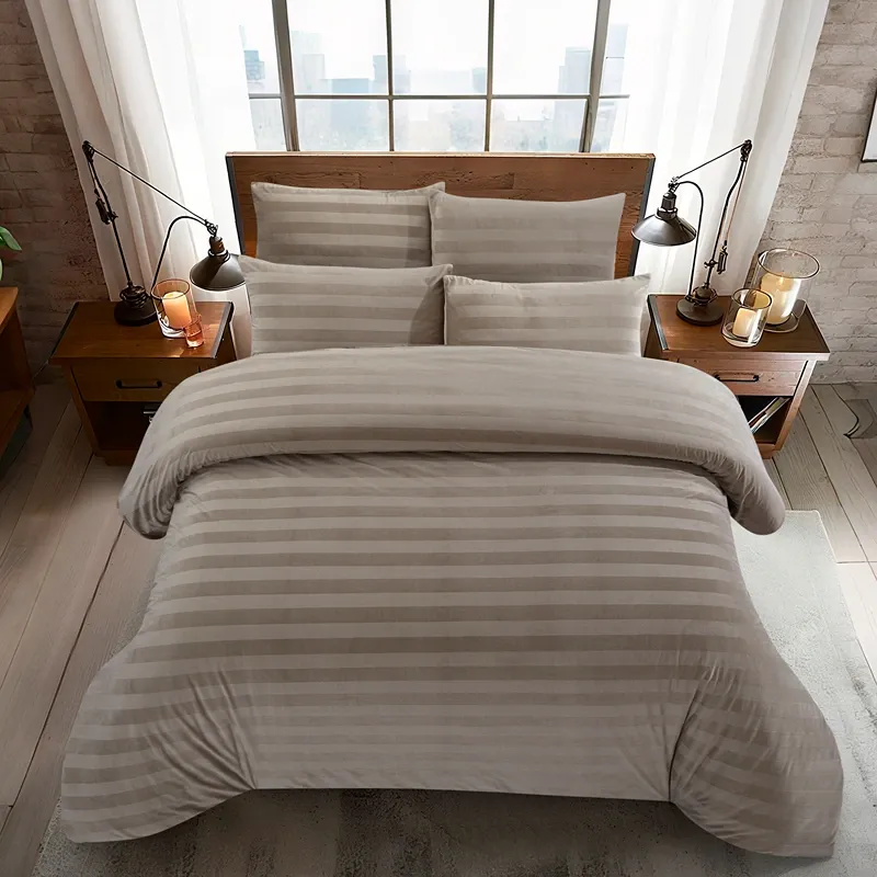 Nova Home Velvora Winter Velvet Duvet Cover Set - Taupe (Available In Sizes) product thumbnail 3