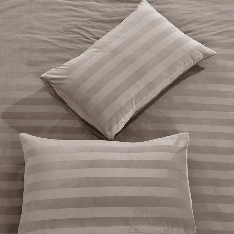 Nova Home Velvora Winter Velvet Duvet Cover Set - Taupe (Available In Sizes) product thumbnail 6