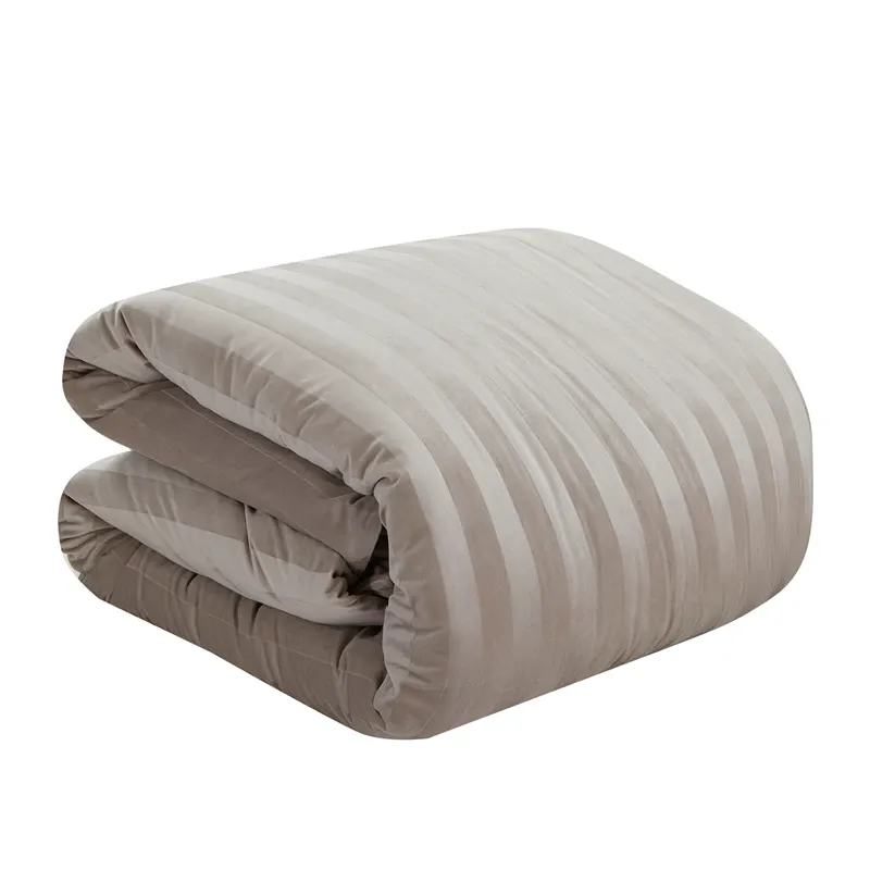 Nova Home Velvora Winter Velvet Duvet Cover Set - Taupe (Available In Sizes) product thumbnail 9