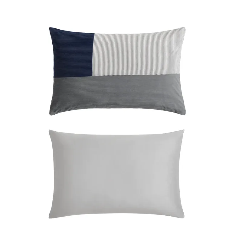 Nova Home Cordee Patchwork Winter Cordroy Comforter Set - Navy (Available In Sizes) product thumbnail 3