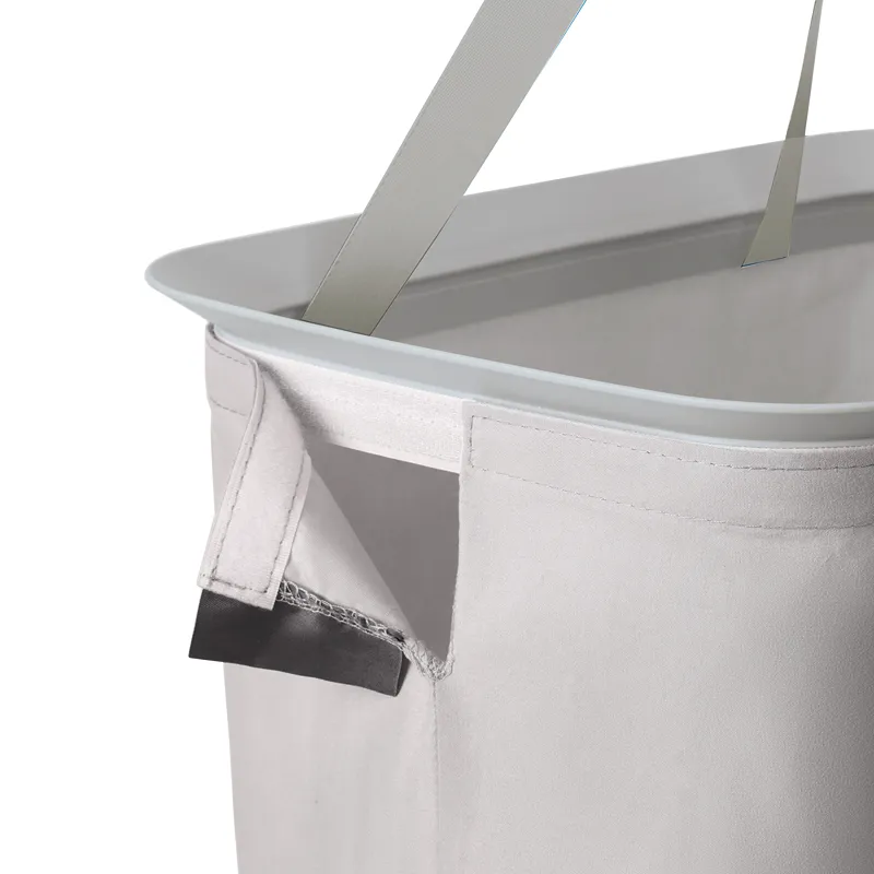 Weva Clary Laundry Basket with Lid – 60L – Dark Grey product thumbnail 5
