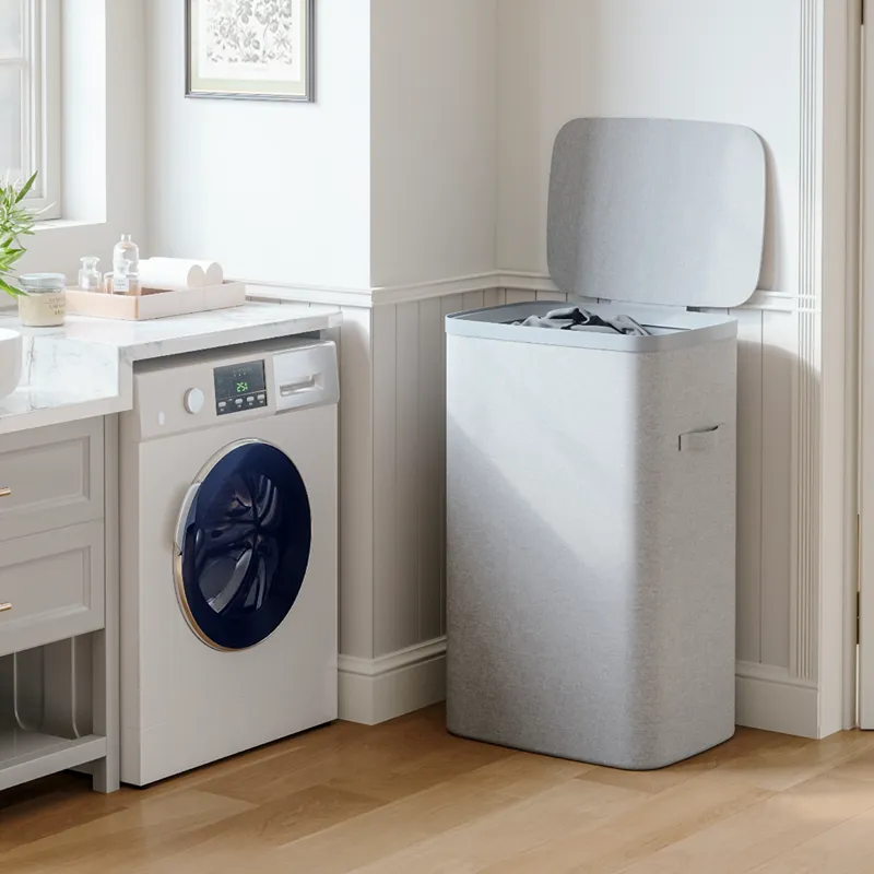 Weva Clary Laundry Basket with Lid – 60L – Dark Grey product thumbnail 6