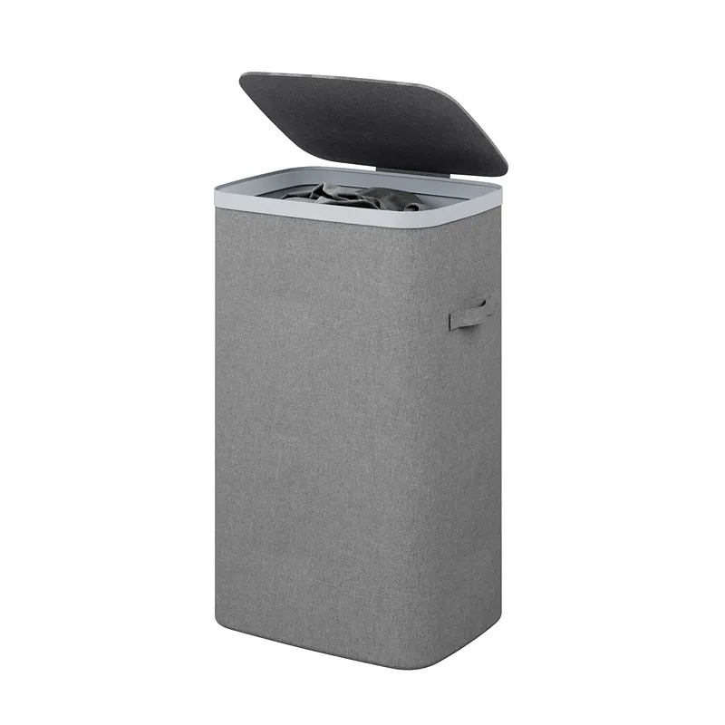 Weva Clary Laundry Basket with Lid – 60L – Dark Grey product thumbnail 4