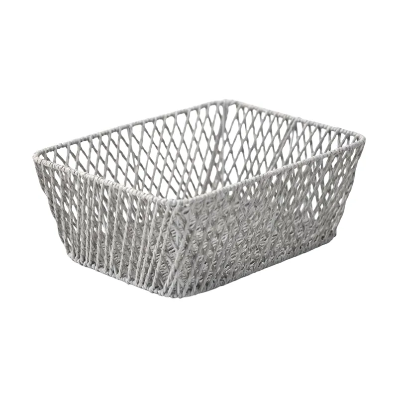 Weva Drima Paper Woven Storage Basket - Small – Grey product thumbnail 4