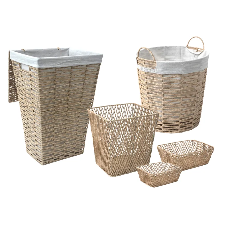 Weva Brisa Paper Woven Storage and Laundry Basket – Natural product thumbnail 3