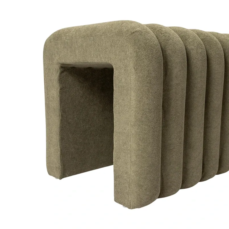 Weva Archi Terry Channeled Stool & Bench – Small – Brown product thumbnail 2