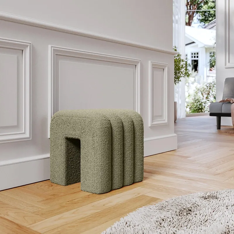 Weva Archi Terry Channeled Stool & Bench – Small – Brown product thumbnail 3