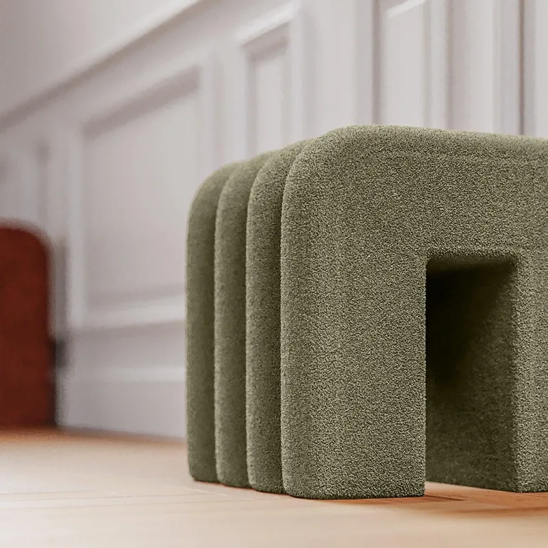 Weva Archi Terry Channeled Stool & Bench – Small – Brown product thumbnail 6