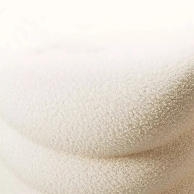 Weva Ploom Teddy Round Storage Stool – White product thumbnail 8