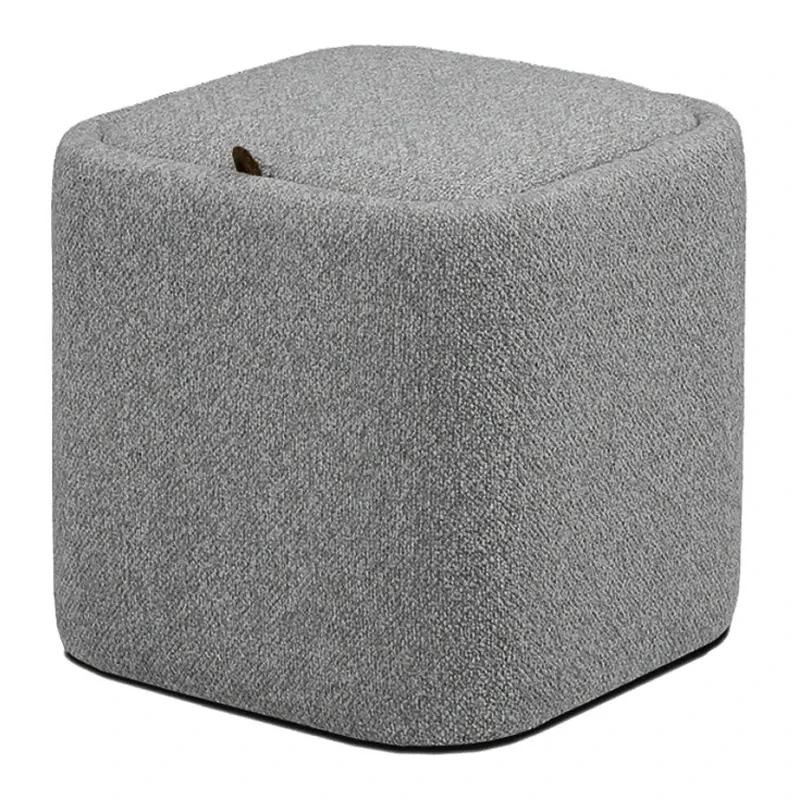 Weva Quadra Boucle Square Storage Stool with Tray – Grey product thumbnail 4