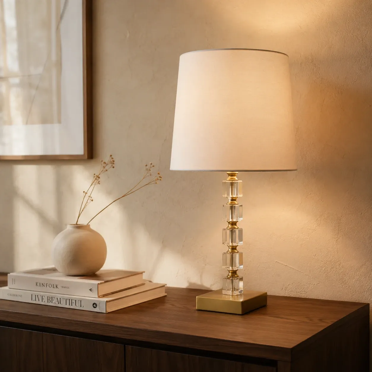 Weva Crysten Table Lamp - 51 cm - Gold product thumbnail 3