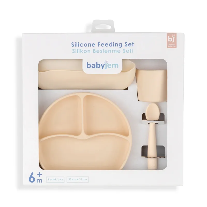 Babyjem Silicon Feeding Set - Ecru (Beige) product thumbnail 5