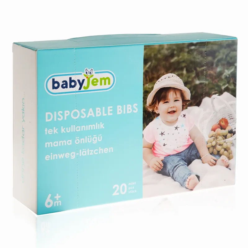 BabyJem Disposable Bib - 6 Months+ - 20 Pcs - White product thumbnail 2