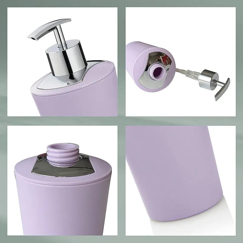 Kela Marta Ceramic Bathroom Liquid Soap Dispenser -350 ml - Pastel Lilac product thumbnail 4