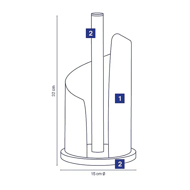 Kela Stella Kitchen Roll Holder - White product thumbnail 4