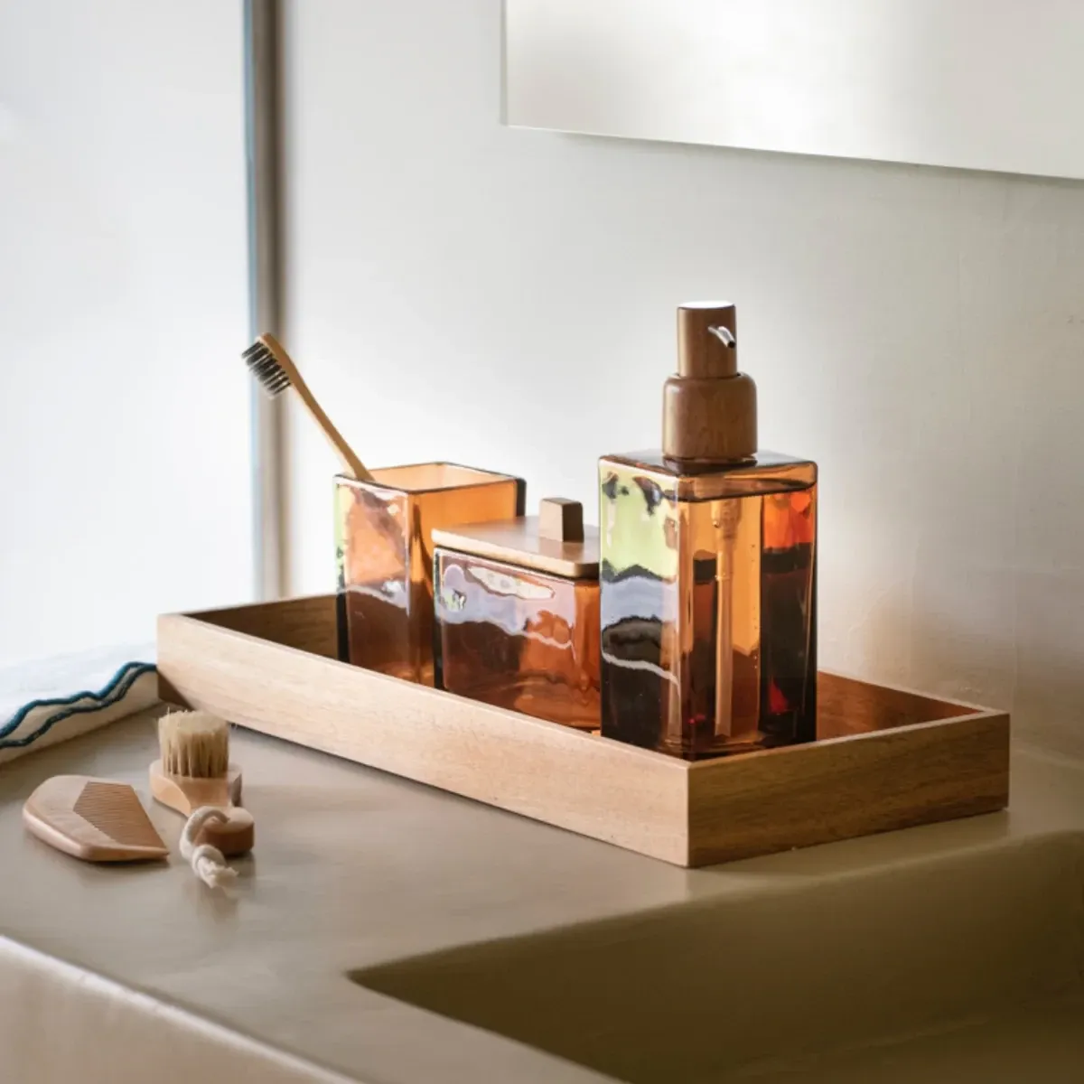 Andrea Decorative Tray - Wood (AX73026) product thumbnail 3