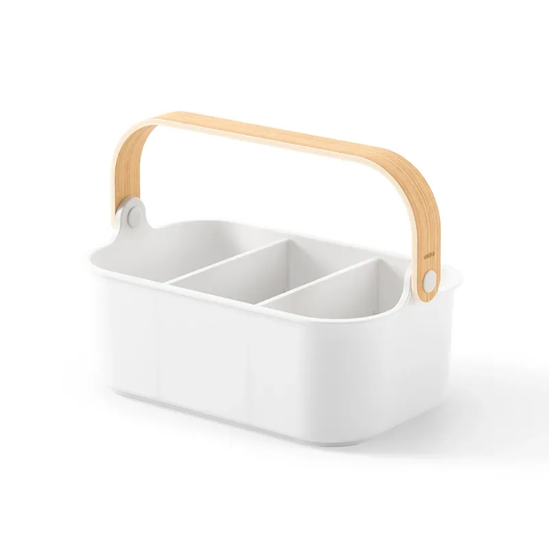 Umbra Bellwood Stackable Bin - White & Natural - Small product thumbnail 3