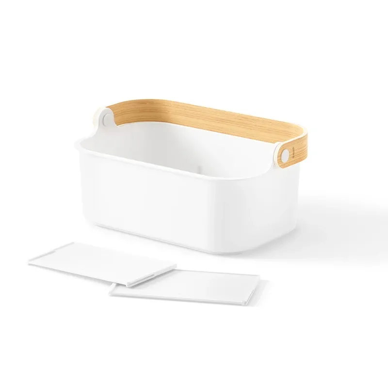 Umbra Bellwood Stackable Bin - White & Natural - Small product thumbnail 4