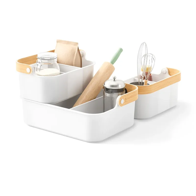 Umbra Bellwood Stackable Bin - White & Natural - Small product thumbnail 8