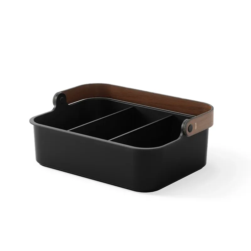 Umbra Bellwood Stackable Bin - Black & Walnut - Large product thumbnail 2