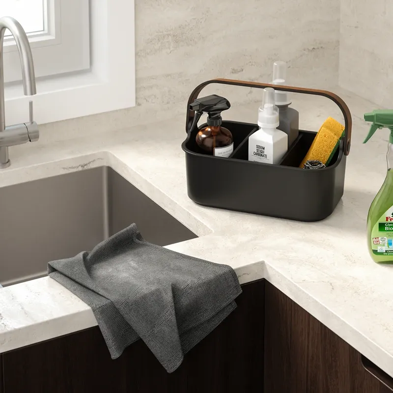 Umbra Bellwood Stackable Bin - Black & Walnut - Large product thumbnail 4