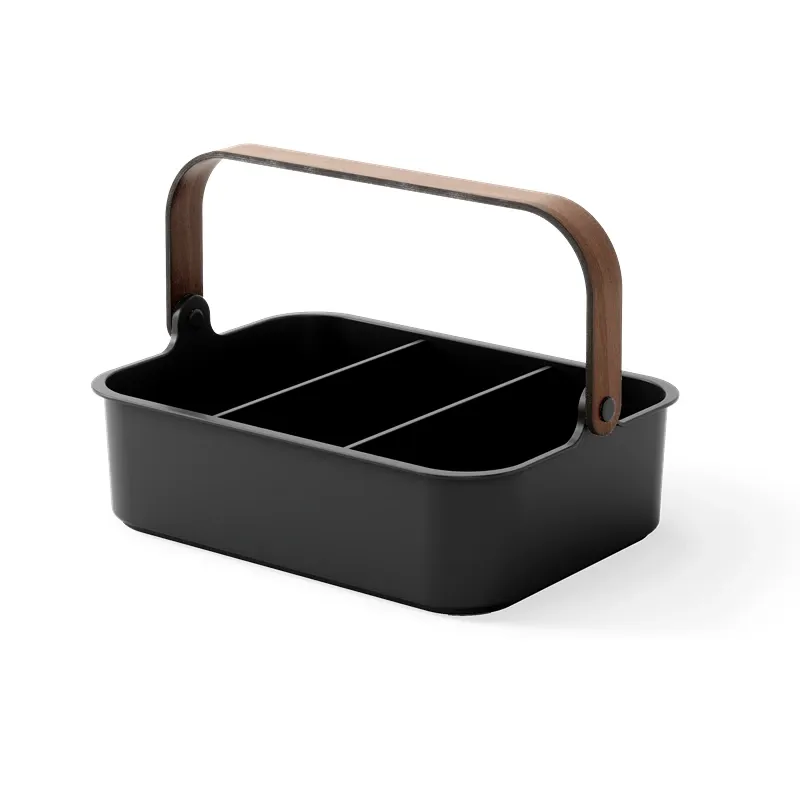 Umbra Bellwood Stackable Bin - Black & Walnut - Large product thumbnail 8