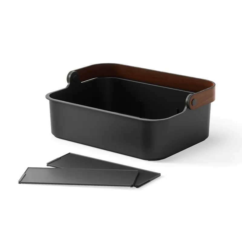 Umbra Bellwood Stackable Bin - Black & Walnut - Large product thumbnail 9