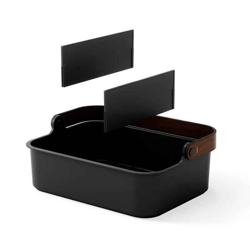 Umbra Bellwood Stackable Bin - Black & Walnut - Large product thumbnail 13