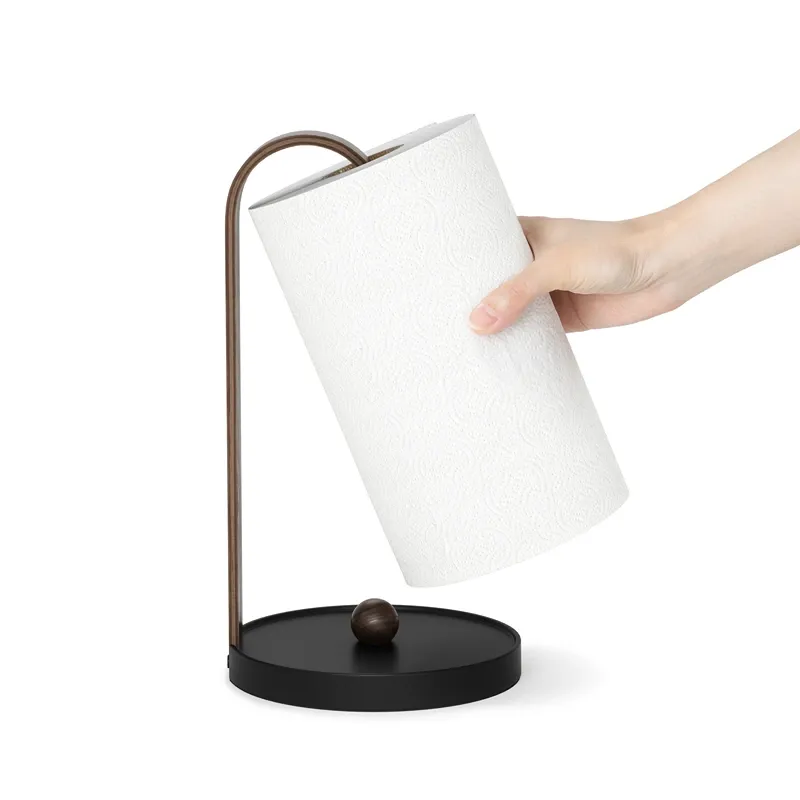 Umbra Bellwood Paper Towel Holder - Black/Walnut product thumbnail 4