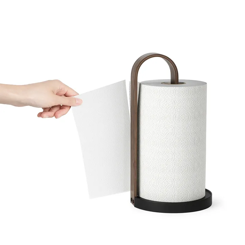 Umbra Bellwood Paper Towel Holder - Black/Walnut product thumbnail 6