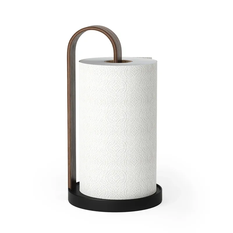 Umbra Bellwood Paper Towel Holder - Black/Walnut product thumbnail 7