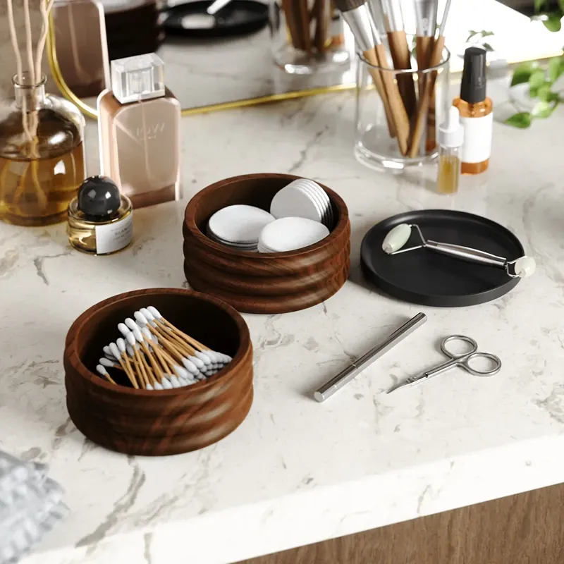 Umbra Tesora Wood Storage Box with 2 Tiers – Black/Walnut product thumbnail 2