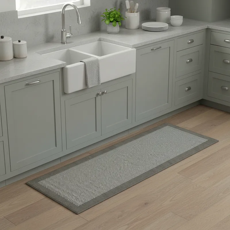 Nova Home "Super Chef Graphite" Kitchen Mat – 60x180 cm – Light Grey product thumbnail 2